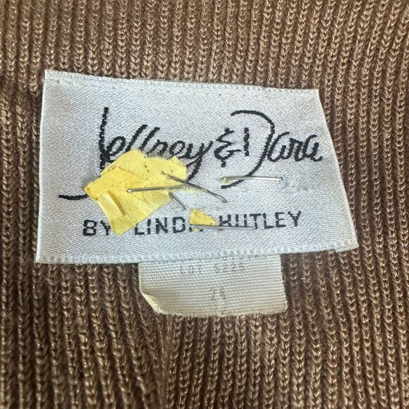 Jeffrey & Dara by Linda Hutley Cardigan Jacket Paisley Trim Women’s 2X Brown - Picture 3 of 5